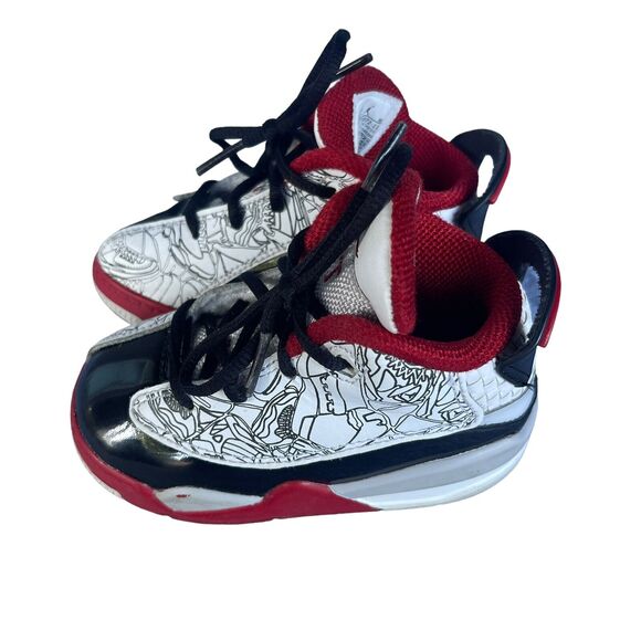 Air Jordan Dub Zero TD Sneaker Toddler Size 6C Lace Up 311072-116 Varsity Red - Picture 1 of 7